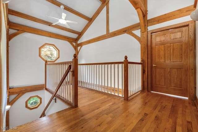 70 Northlake Ct, Vincent, OH 45784 - corridor featuring an upstairs landing and wood finished floors