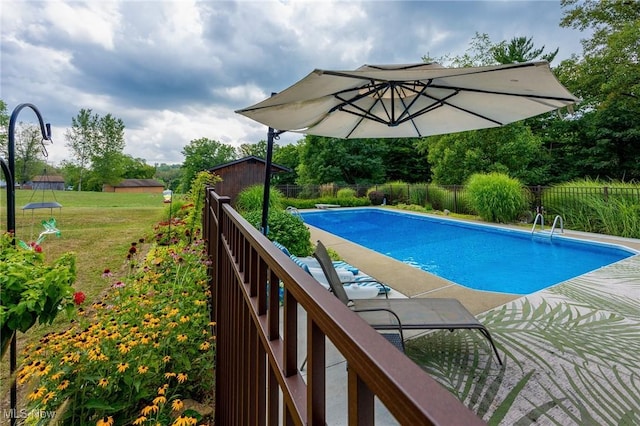 55901 Deep Run Rd, Martins Ferry, OH 43935 - view of swimming pool with a diving board
