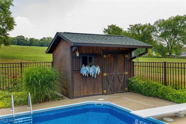 55901 Deep Run Rd, Martins Ferry, OH 43935 - view of outdoor structure featuring an outbuilding and fence
