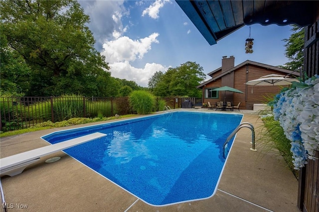 55901 Deep Run Rd, Martins Ferry, OH 43935 - view of pool featuring a patio area, a fenced backyard, and outdoor dining space