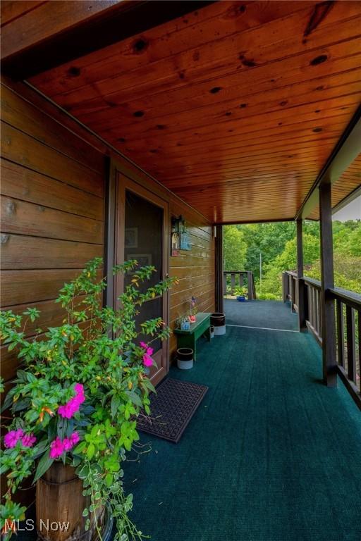 55901 Deep Run Rd, Martins Ferry, OH 43935 - view of patio / terrace with covered porch