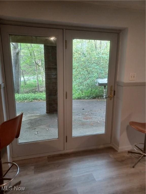 1050 Park Cir, Girard, OH 44420 - doorway to outside with wood finished floors