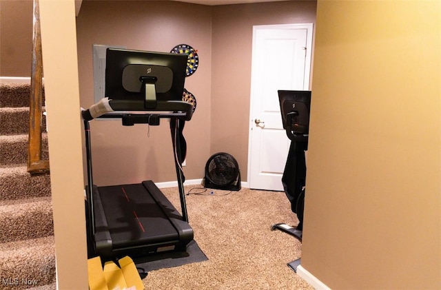 3576 Jude Cir, Reminderville, OH 44087 - exercise area with carpet flooring and baseboards