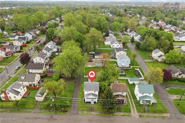 aerial perspective of suburban area