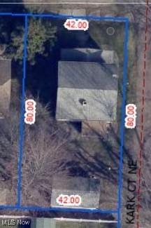 aerial map of property and surrounding area