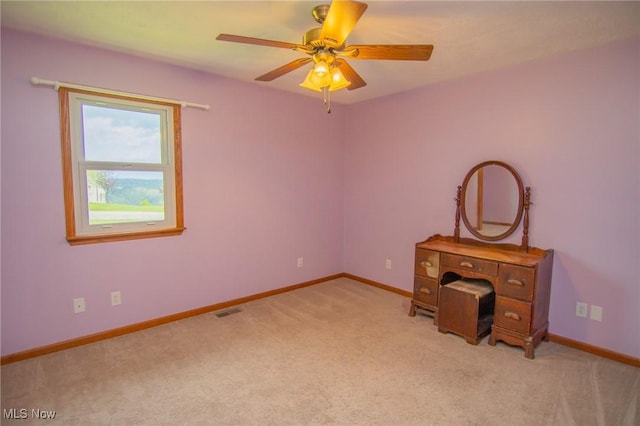 53350 High Ridge Rd, Bridgeport, OH 43912 - unfurnished room with ceiling fan, light colored carpet, and baseboards