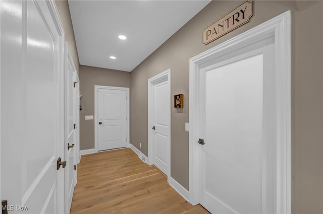 7440 Thatchum Ln, Concord, OH 44077 - entryway with recessed lighting, light wood-style flooring, and baseboards