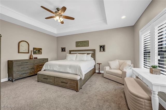 7440 Thatchum Ln, Concord, OH 44077 - bedroom with carpet, recessed lighting, baseboards, and a tray ceiling