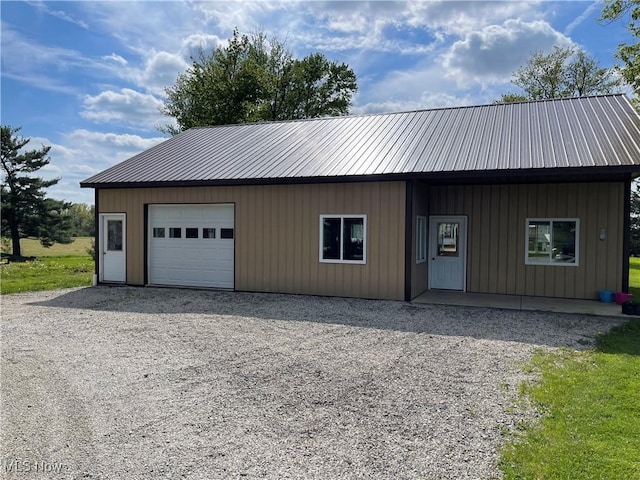 9207 Plank Rd, North Bloomfield, OH 44450 - detached garage with gravel driveway