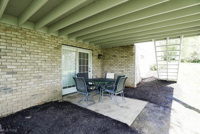view of patio / terrace featuring outdoor dining space