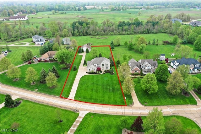 6972 Stagecoach Trl, Valley City, OH 44280 - overview of rural landscape with property boundaries highlighted