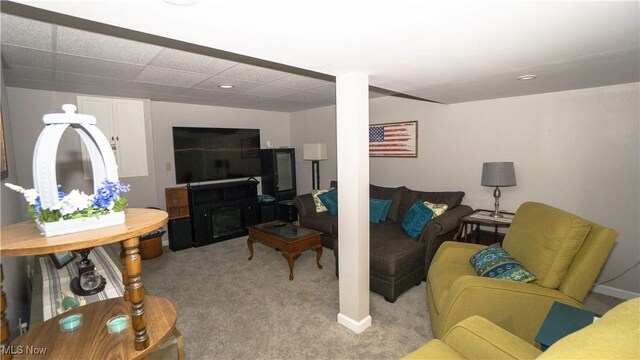 472 Vandalia Dr, Tallmadge, OH 44278 - carpeted living area featuring recessed lighting