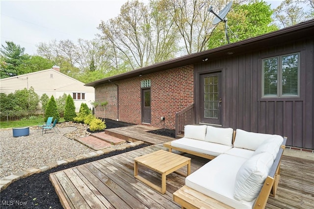 2530 Holgate Rd, Akron, OH 44313 - wooden deck with outdoor lounge area