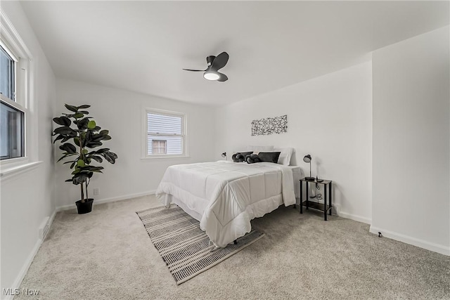 4073 Bushnell Rd, University Heights, OH 44118 - bedroom featuring carpet floors, baseboards, and ceiling fan