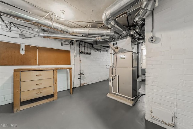 4073 Bushnell Rd, University Heights, OH 44118 - unfinished basement with heating unit