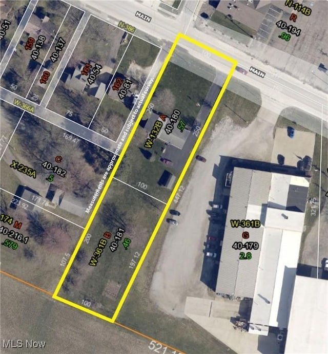 16139 E Main St, Mount Eaton, OH 44659 - aerial overview of property's location with property boundaries highlighted