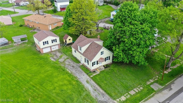aerial perspective of suburban area