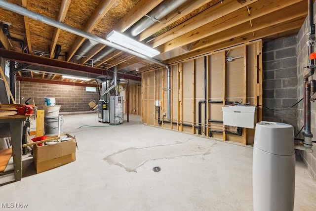 1250 Spring Ridge Cir, Alliance, OH 44601 - unfinished basement with a sink, a water softener, and heating unit