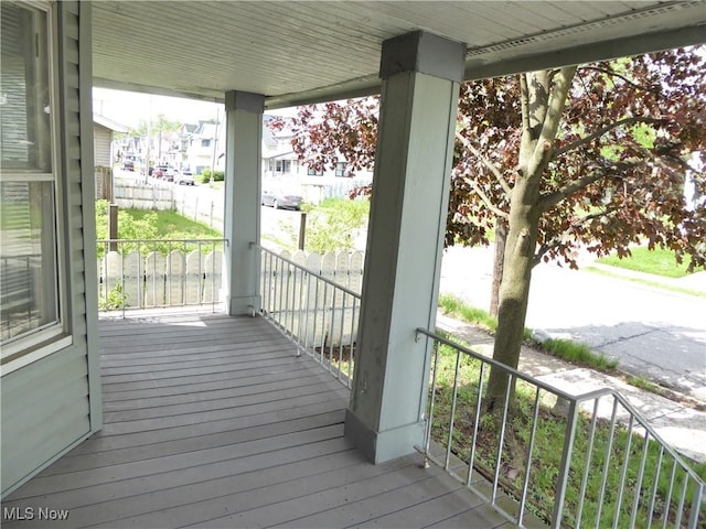 2067 W 105th St, Cleveland, OH 44102 - deck featuring covered porch