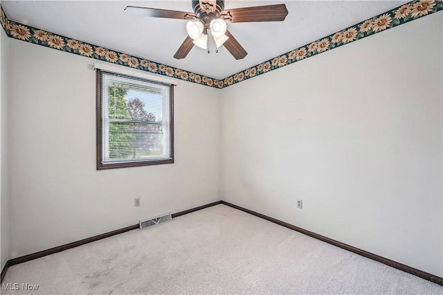 804 Cynthia Ct, Niles, OH 44446 - carpeted empty room featuring baseboards and ceiling fan