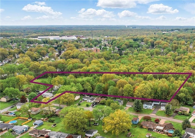 804 Cynthia Ct, Niles, OH 44446 - aerial overview of property's location with a forest and property boundaries highlighted
