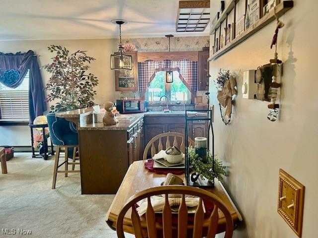 1845 Meadow Ln Unit B, Salem, OH 44460 - dining space with light carpet