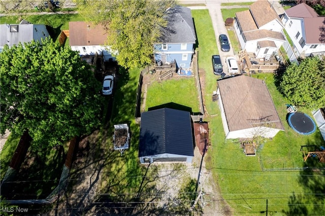 aerial perspective of suburban area