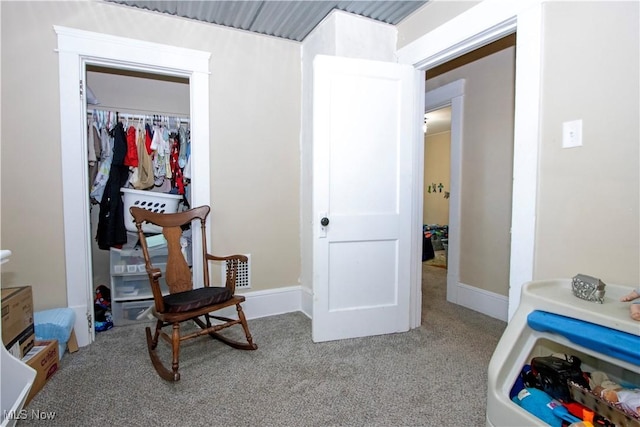 view of carpeted bedroom