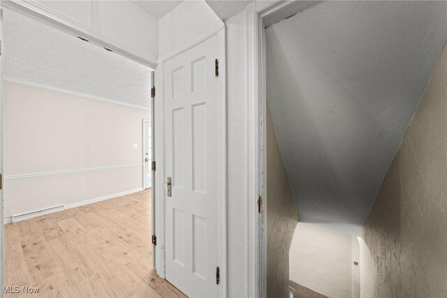 149 Sand Run Rd, Akron, OH 44313 - corridor with wood finished floors and a textured ceiling