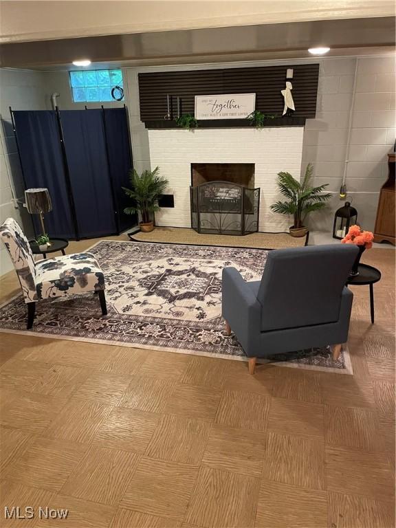 681 Grandview Ave, East Palestine, OH 44413 - living area with a brick fireplace