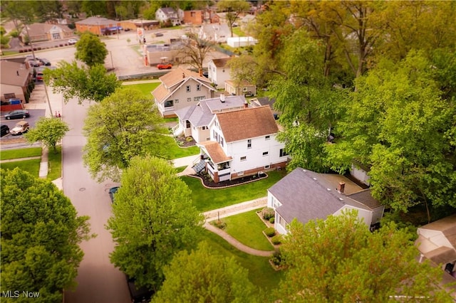 aerial view of residential area