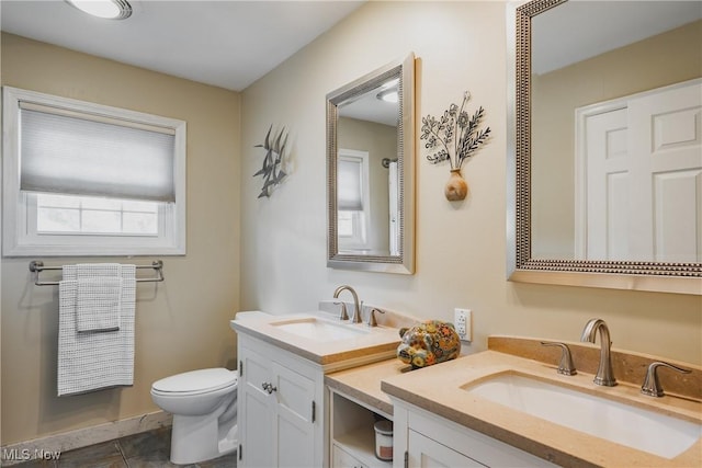 5500 12th Ave, Vienna, WV 26105 - full bathroom featuring toilet, vanity, and tile patterned flooring