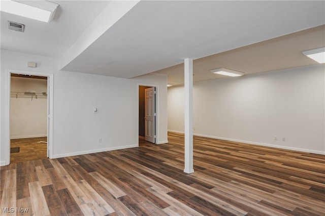 5500 12th Ave, Vienna, WV 26105 - finished basement featuring wood finished floors and baseboards