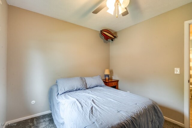 9942 Pebble Beach Cv, Reminderville, OH 44202 - carpeted bedroom featuring baseboards and ceiling fan