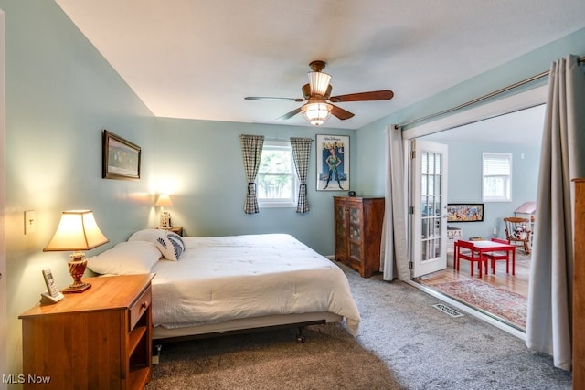 9942 Pebble Beach Cv, Reminderville, OH 44202 - bedroom with carpet floors, multiple windows, and ceiling fan