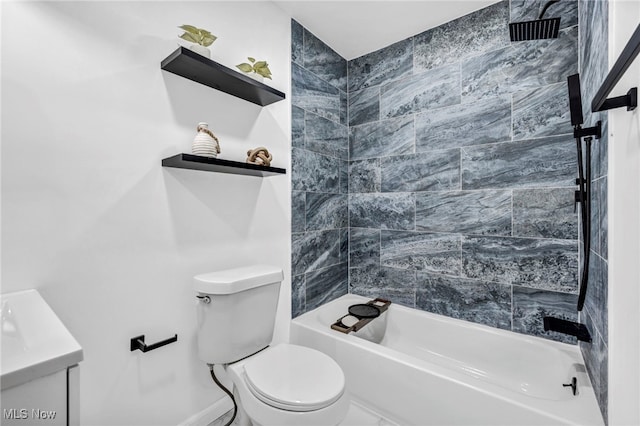 2162 Daniels Ave, Akron, OH 44312 - full bathroom featuring toilet, vanity, and shower / washtub combination