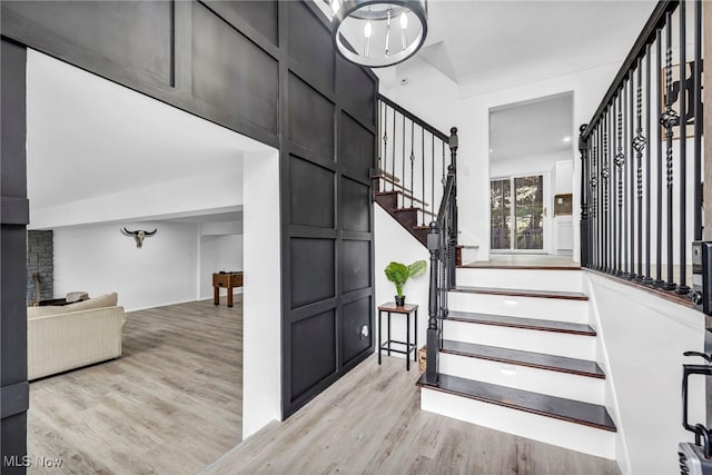 2162 Daniels Ave, Akron, OH 44312 - foyer entrance with wood finished floors and stairway