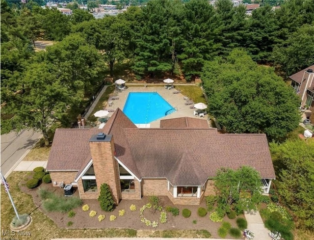 2889 Charing Cross Rd NW, Canton, OH 44708 - view from above of property with a pool area
