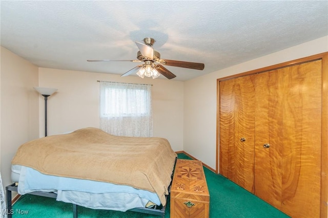 347 Beeler Dr, Berea, OH 44017 - bedroom with ceiling fan, carpet, and a closet