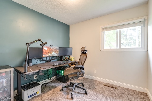 24560 Eldridge Blvd, Bedford Heights, OH 44146 - office area with baseboards, carpet floors, and a textured ceiling