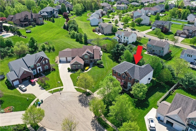 aerial perspective of suburban area