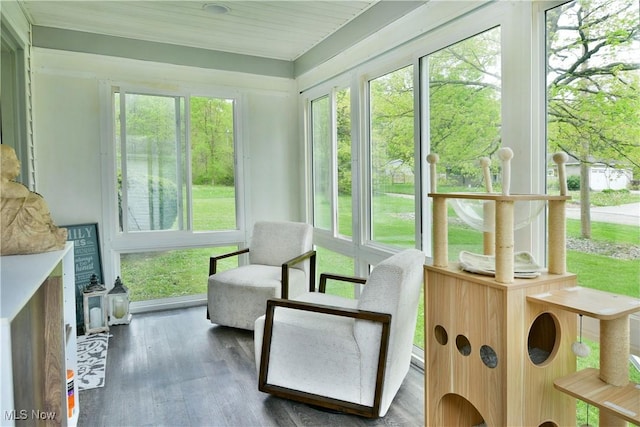 3138 Mccleary Jacoby Rd, Cortland, OH 44410 - sunroom / solarium featuring wood finished floors