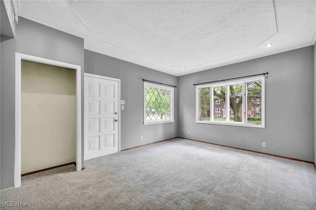 103 N Portage Path, Akron, OH 44303 - unfurnished bedroom featuring baseboards, a textured ceiling, carpet, and recessed lighting