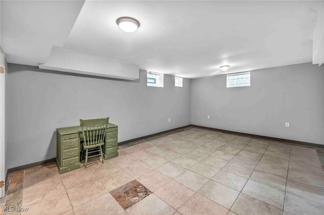 103 N Portage Path, Akron, OH 44303 - below grade area featuring plenty of natural light and baseboards