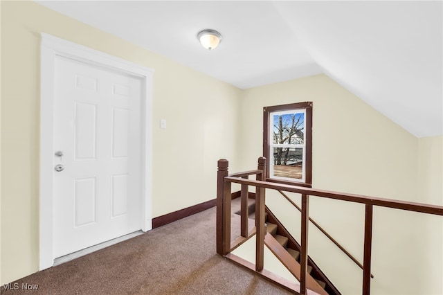 2142 W 95th St, Cleveland, OH 44102 - bonus room featuring carpet floors, vaulted ceiling, and baseboards