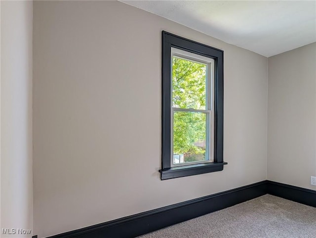 view of carpeted empty room