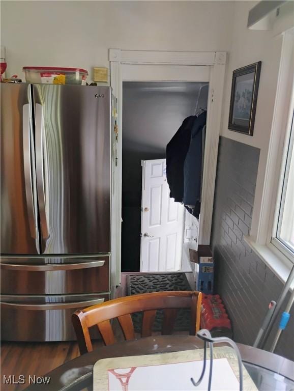 13418 Coath Ave, Cleveland, OH 44120 - kitchen with freestanding refrigerator