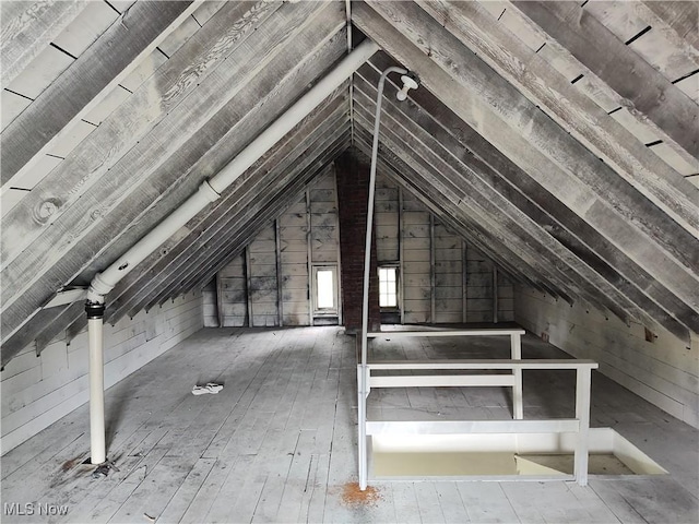 view of attic