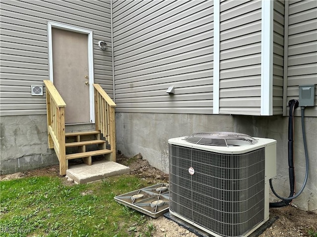 exterior view of central air condition unit
