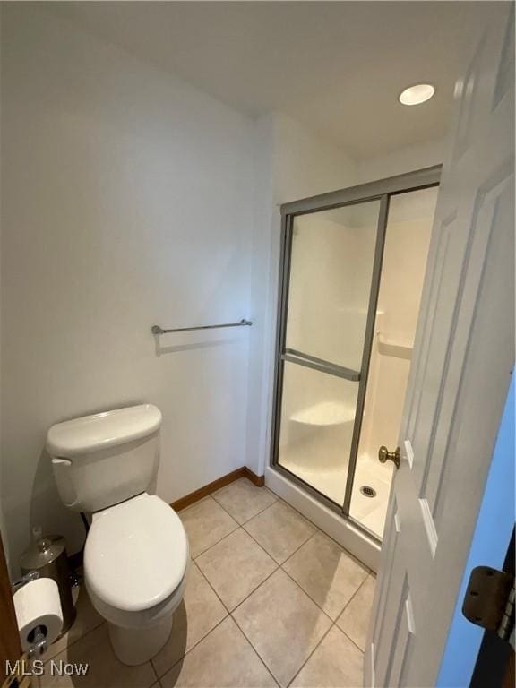 1245 Sageberry Dr, North Lima, OH 44452 - bathroom with a shower stall and tile patterned flooring